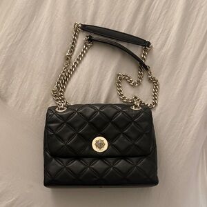 Kate Spade Black Quilted Shoulder Bag with Gold Chain